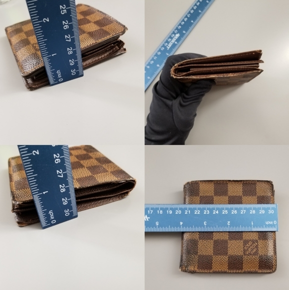 LOUIS VUITTON Multiple Men's Wallet Damier ebene Print/Spain - Picture 4 of 16